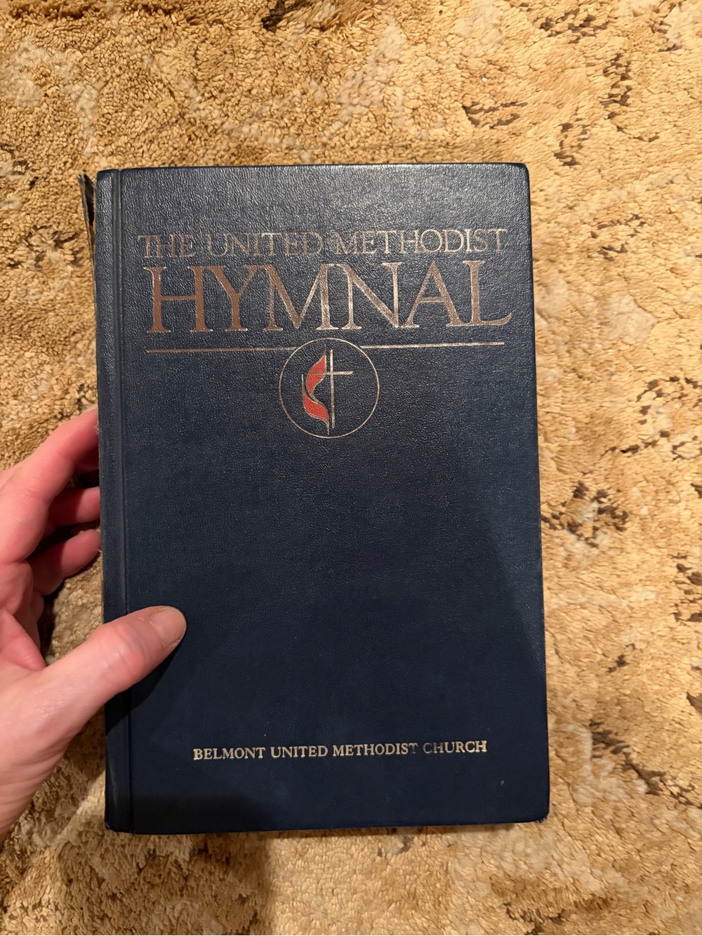 Vintage Methodist Hymnal – Navy Blue Hardcover